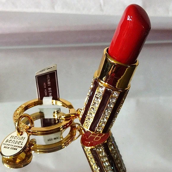 HENRI BENDEL Iconic Retired Enamel Crystal💄🗝️⛓️ Exclusive Stormtreasures NWT - Picture 1 of 7